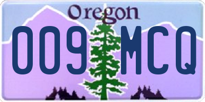 OR license plate 009MCQ