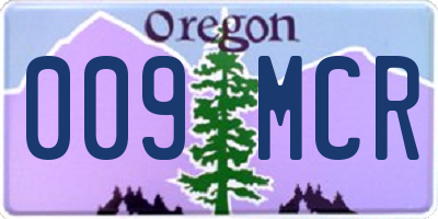 OR license plate 009MCR