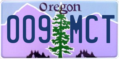 OR license plate 009MCT