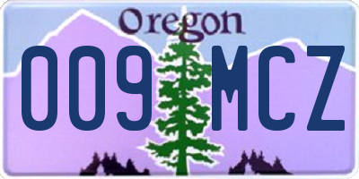 OR license plate 009MCZ