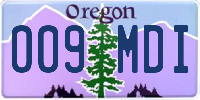 OR license plate 009MDI