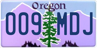 OR license plate 009MDJ