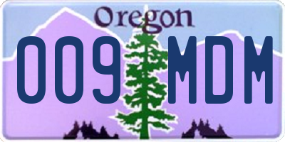 OR license plate 009MDM