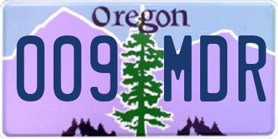 OR license plate 009MDR