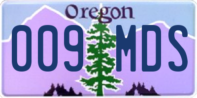 OR license plate 009MDS