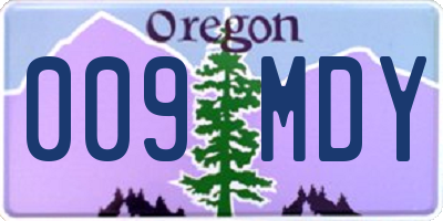 OR license plate 009MDY
