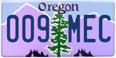 OR license plate 009MEC