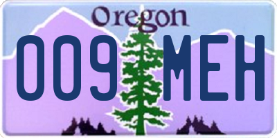 OR license plate 009MEH