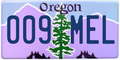 OR license plate 009MEL