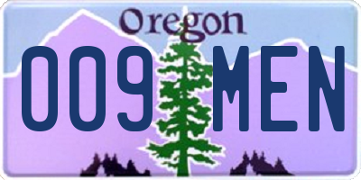 OR license plate 009MEN