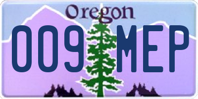 OR license plate 009MEP