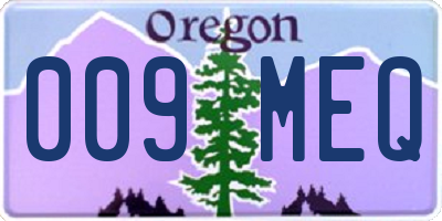 OR license plate 009MEQ