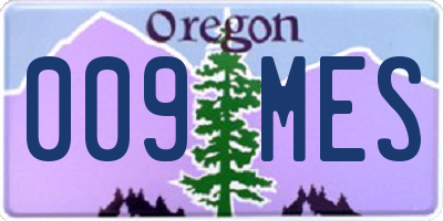 OR license plate 009MES
