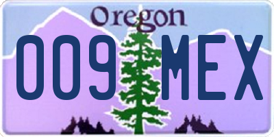 OR license plate 009MEX