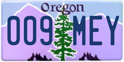 OR license plate 009MEY