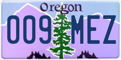 OR license plate 009MEZ