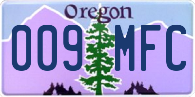 OR license plate 009MFC