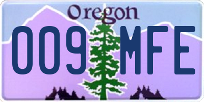 OR license plate 009MFE