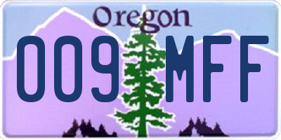 OR license plate 009MFF