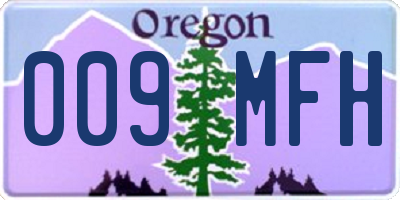 OR license plate 009MFH