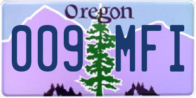 OR license plate 009MFI