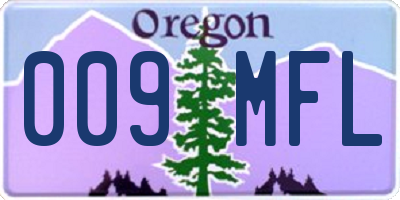 OR license plate 009MFL