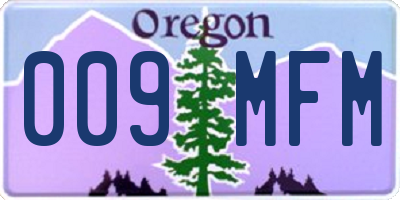 OR license plate 009MFM