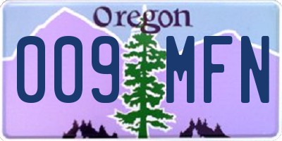OR license plate 009MFN