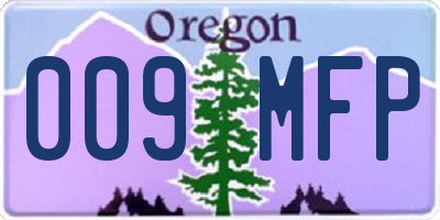 OR license plate 009MFP