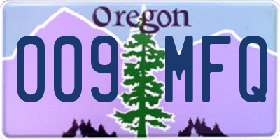 OR license plate 009MFQ