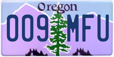 OR license plate 009MFU