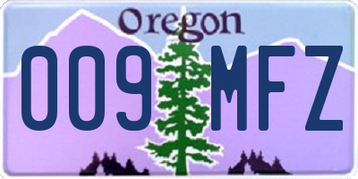 OR license plate 009MFZ