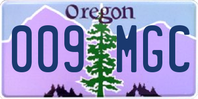 OR license plate 009MGC