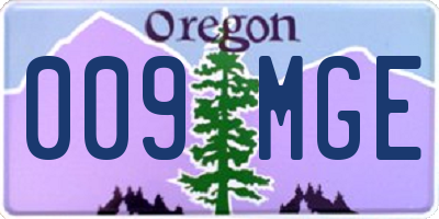 OR license plate 009MGE
