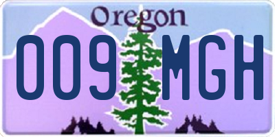OR license plate 009MGH