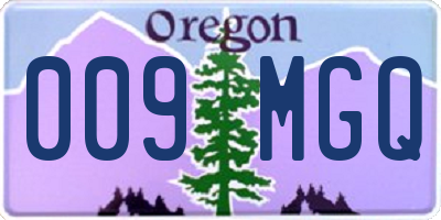 OR license plate 009MGQ
