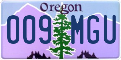 OR license plate 009MGU