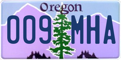 OR license plate 009MHA