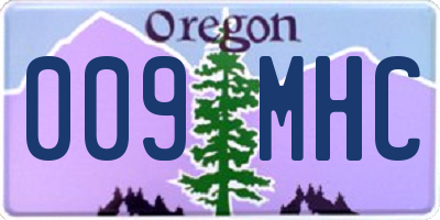 OR license plate 009MHC