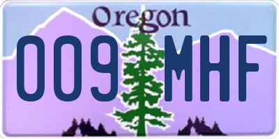 OR license plate 009MHF