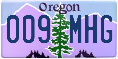 OR license plate 009MHG