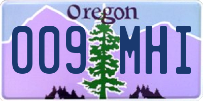 OR license plate 009MHI