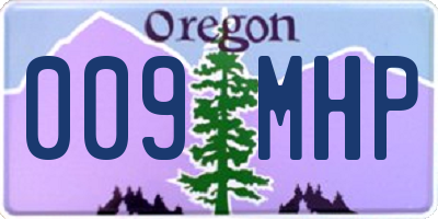OR license plate 009MHP