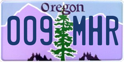 OR license plate 009MHR