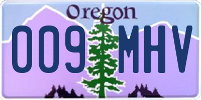 OR license plate 009MHV