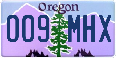 OR license plate 009MHX