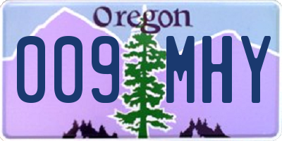 OR license plate 009MHY