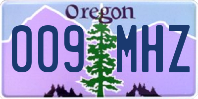 OR license plate 009MHZ