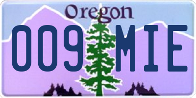 OR license plate 009MIE