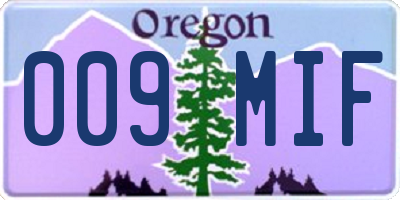 OR license plate 009MIF